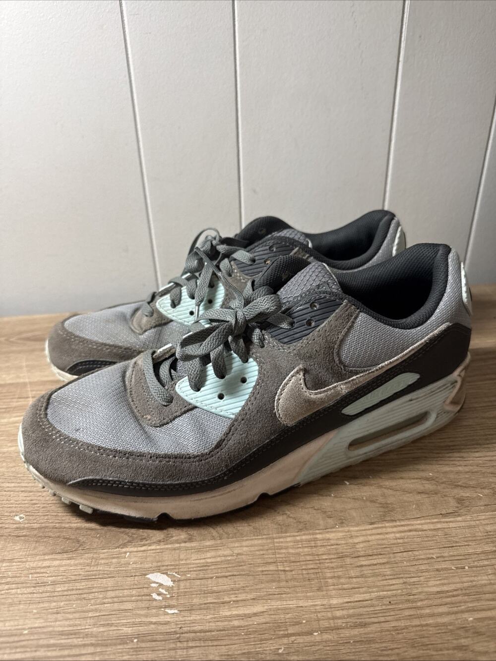 Size 11 Nike Air Max 90 Gray Atlantic Volt DM0029-009 C3